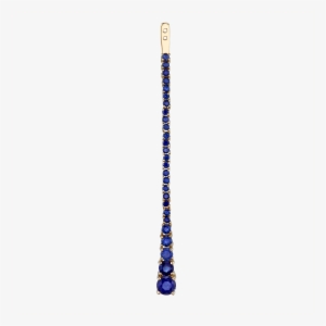 Sapphire Dew Drop Ear Jacket - Flute