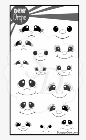 Facial Expressions Dew Drops Stamps - Postage Stamp