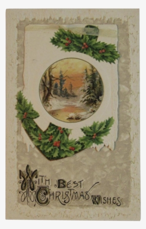 German Die Cut Christmas Booklet Card Edwardian Era - Christmas Card