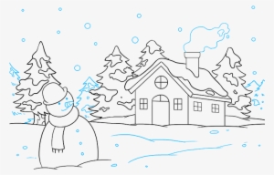 How To Draw Winter Scenery - Drawing