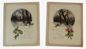 2 Wirths Brothers Christmas Cards With Winter Scenes - Turkey
