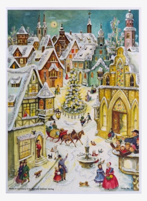 Advent Calendar "winter Scene" - Christmas Village Advent Calendar