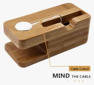 Apple Watch Stand, Hapurs Iwatch Bamboo Wood Charging - Samsung Phone And Watch Charger Station