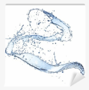 Water Splash Isolated On White Background Wall Mural - Water