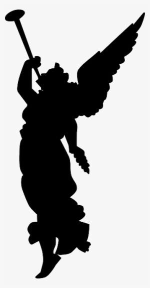 David And Goliath - Christmas Angels Clipart Black And White