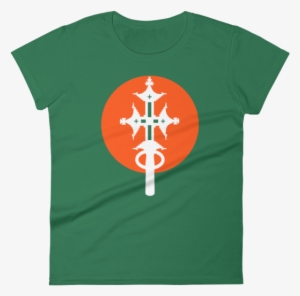 White Cross Red Orange Circle Women's T-shirt Ethiopian - Cross
