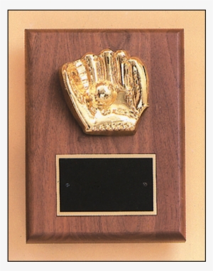 Walnut Plaque With Goldtone Casting (6"x8") Quantity(1)