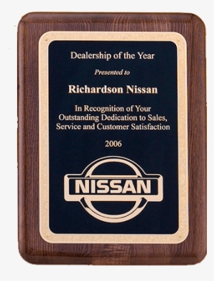 Walnut Stained Piano Finish Plaque