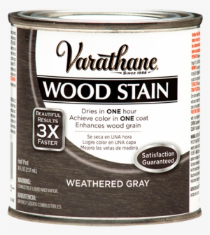 267131 0412 Var 8oz Woodstain Weatheredgray - Honey Amber Wood Stain