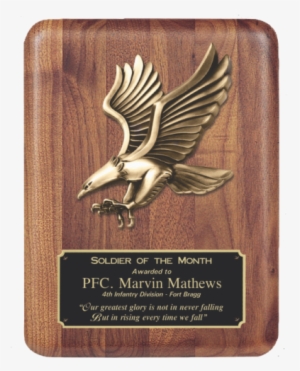 Walnut Eagle Plaque - Personalized Walnut Eagle Plaque