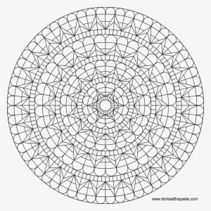 Heart Window Mandala To Color- Transparent Png Version - Mazes For Adults Printable
