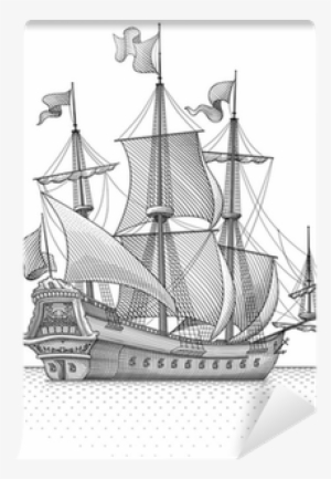 Ship Line Drawing Logo