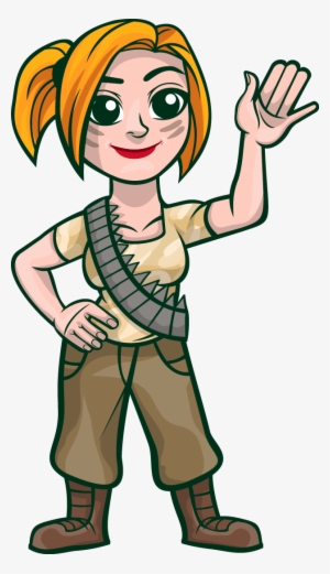 Free To Use & Public Domain Soldier Clip Art - Female Soldier Cartoon Png