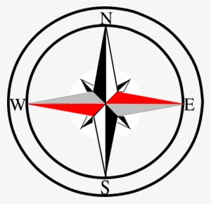 Compass Red Grey - North East West South Symbol