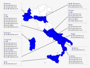 Geographic Distribution Of Brucella Strains Isolated - Italy Map Outline