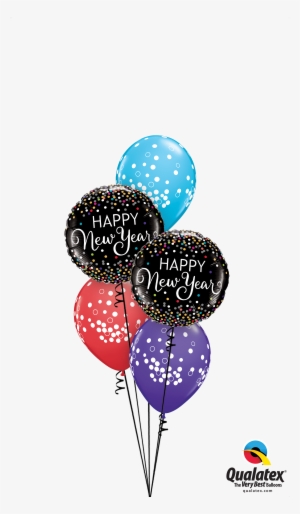 New Year Confetti Print Balloon -18" Foil (each)