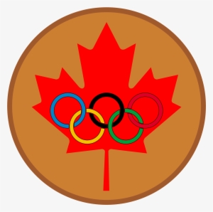 Maple Leaf Olympic Bronze Medal - Canada Maple Leaf Silhouette