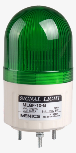 Beacon Steady & Flashing Light, 66mm Green Lens, Stud - Light