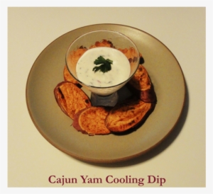 Cajun Yam Chips/cooling Dip - Clotted Cream