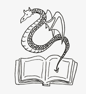 I Love This Sleeping Dragon Drawing - Line Art