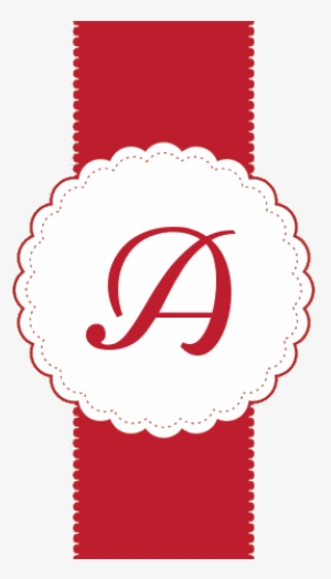 Monograma Bordado Vermelho Alfabeto Png