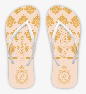 Chinelo 15 Anos Arabesco Com Monograma - Flip-flops