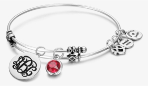 Brazalete De Piedra De Zodíaco Enero De Monograma Grabable - Fashion Charm Bangles Soufeel Everything Happens