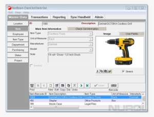 Redbeam Check In And Check Out Software - Dewalt Drill