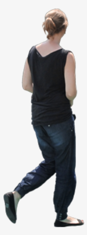 Persona Sentada De Espaldas Png - Chica De Espaldas Caminando Png
