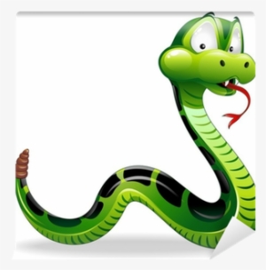 Serpente Cartoon Green Snake Cartoon Vector Wall Mural - Cartoon Dragon Snake