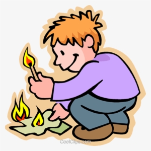 Niño De Fuego De Iluminación Libres De Derechos Ilustraciones - Starting A Fire