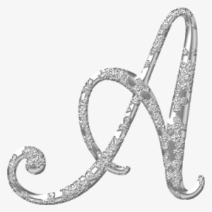 Abecedario Plateado Con Flores En Relieve - Alphabet