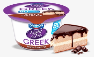 Boston Cream Pie Greek Yogurt - Light & Fit Yogurt, Greek, Nonfat, Cherry Chocolate