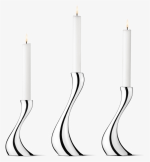 Georg Jensen Cobra Candlesticks Set Of 3