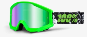 Strata Fa15 Crafty Lime Mirror Lens - Neon Green Dirt Bike Goggles