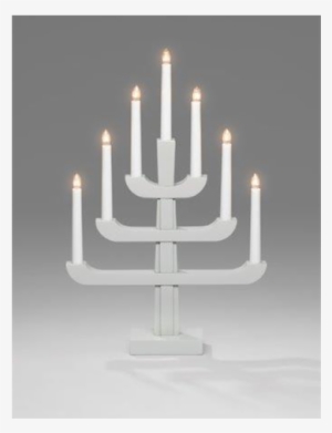 Wooden Candle Holder, Grey - Konstsmide 3586-310 Contemporary Grey 7 Bulb Candle