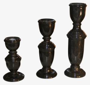 Colonial Ebony Memorial Set Of 3 Candle Holders - Ebony Colonial Candle Holder - Set Of 3