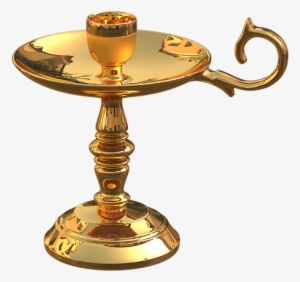 Golden Candlestick, Stand For Candles - Png Candelero De Oro