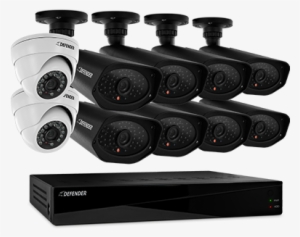 Sentinel Pro Widescreen 16ch Security Dvr - Defender Sentinel Pro 16ch Tb Dvr 8 X 800tvl Bullet