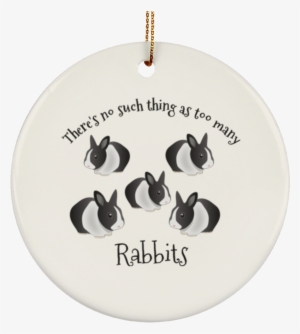 Rabbit Lover's Christmas Tree Ornament Ceramic Circle - Dutch Rabbit 5'x7'area Rug