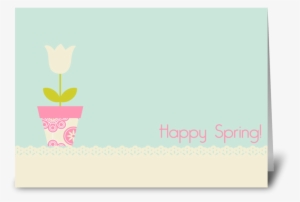 Happy Spring Greeting Card - Illustration