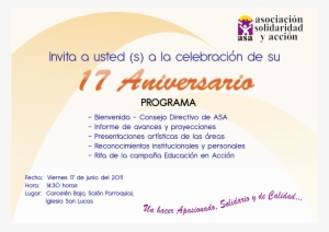 Invitacion Fiestas Asa2011 - Invitacion A Fiesta Institucional