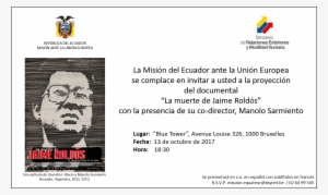 Invitacion - Cancilleria Ecuador