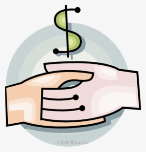 Signo De Dólar Y Un Apretón De Manos Libres De Derechos - Vetor Emprestimo Png