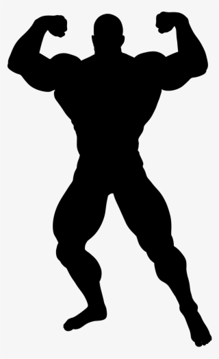 Bodybuilding Silhouette Png - Muscle Man Silhouette Png