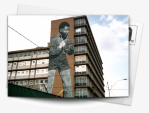 Post Card Boxing Madiba On Building - Am Because We Are - Part 1