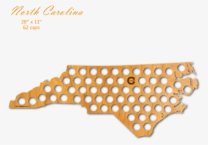Beer Cap Maps Are Laser Cut Plywood Maps Of Your State - North Carolina Beer Cap Map