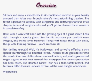 The Haunted Forest Tour - Forest