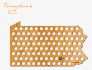 Delaware - Beer Cap Map Pennsylvania