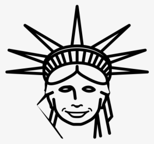 Statue Of Liberty Rubber Stamp - Statue Of Liberty Crown Drawing